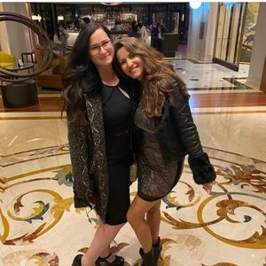 Steve Madden Peacoat Faux Fur Retro Brocade XL